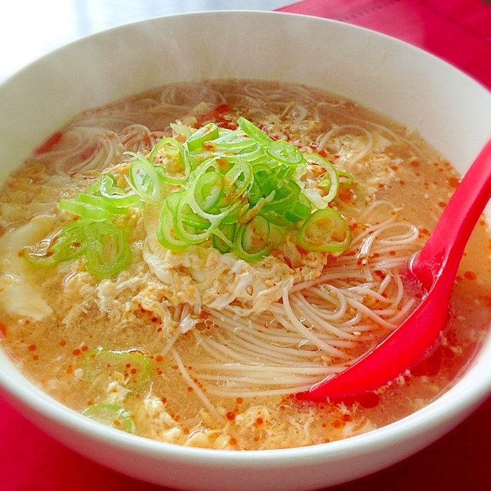 風邪ひきさんにも 中華風にゅうめん レシピ 作り方 By Mautarou 楽天レシピ